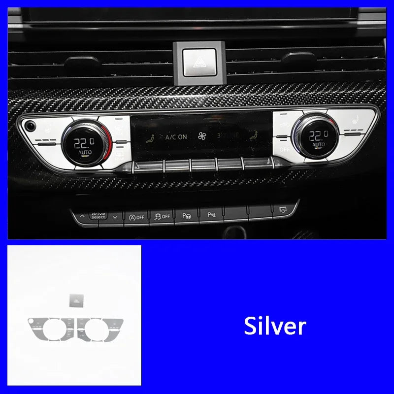 Audi A4 Q5 Console Multimedia Button Covers Decoration Stickers