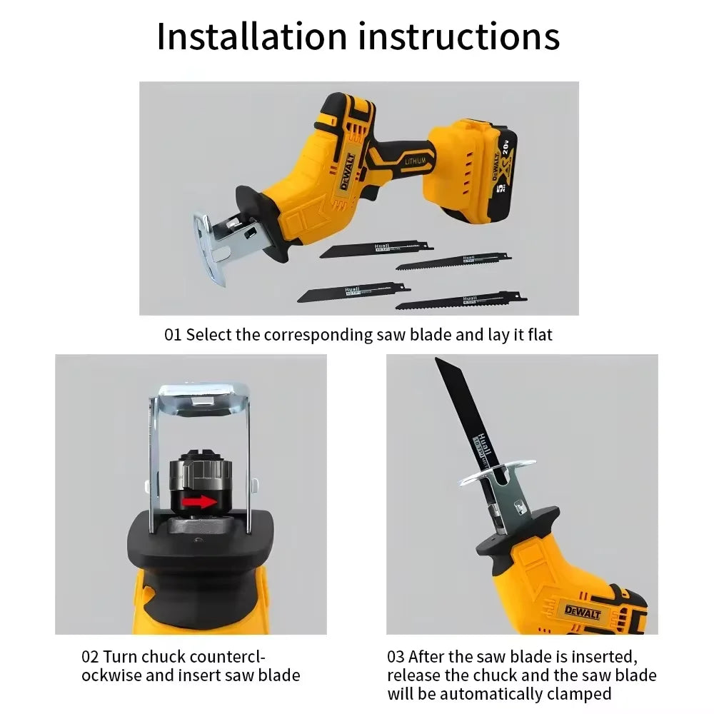 Dewalt 2800RPM Cordless Reciprocating Saw 20V Brushless Electric Tool for Metal Wood and Pipe Cutting