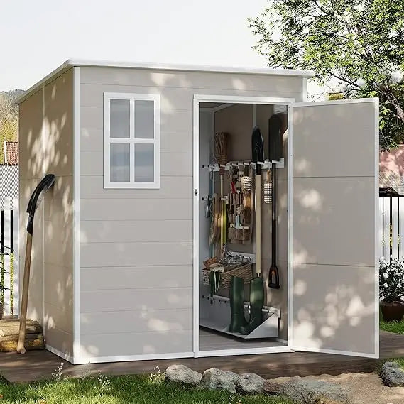 Outdoor Metal Storage Shed Galvanized Steel for Backyard