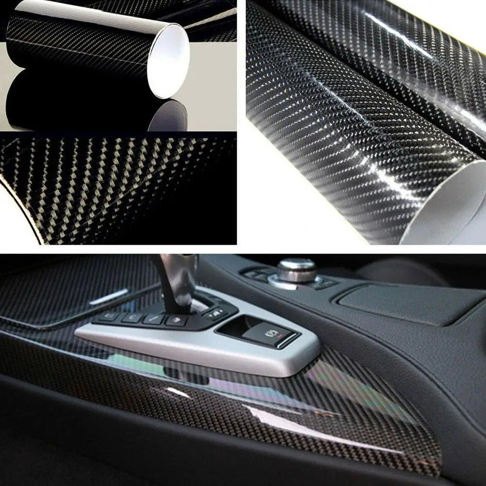7D Carbon Fiber Vinyl Car Wrap Sheet Roll 30CM x 152CM Motorcycle Automobile Styling Auto Decals