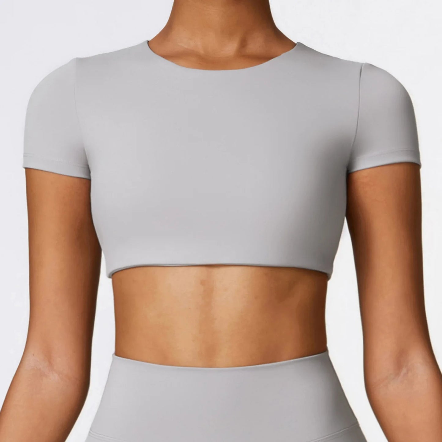 Hearuisavy Women Quick Dry Yoga Crop Top Sports Shirt