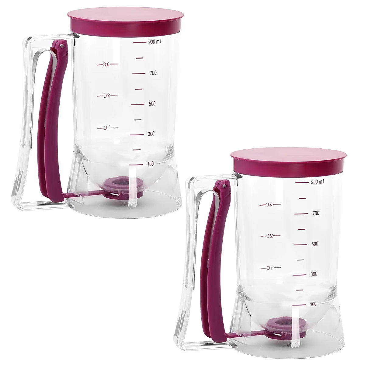 Batter Separator Dispenser with Measuring Label and Squeeze Handle