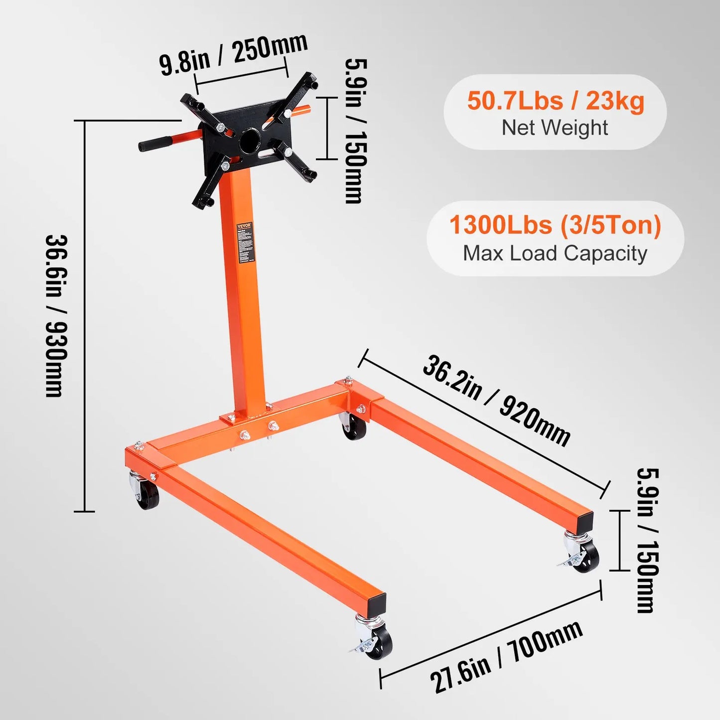 VEVOR Engine Stand 750 1300 1500 Pounds Rotating Motor Stand
