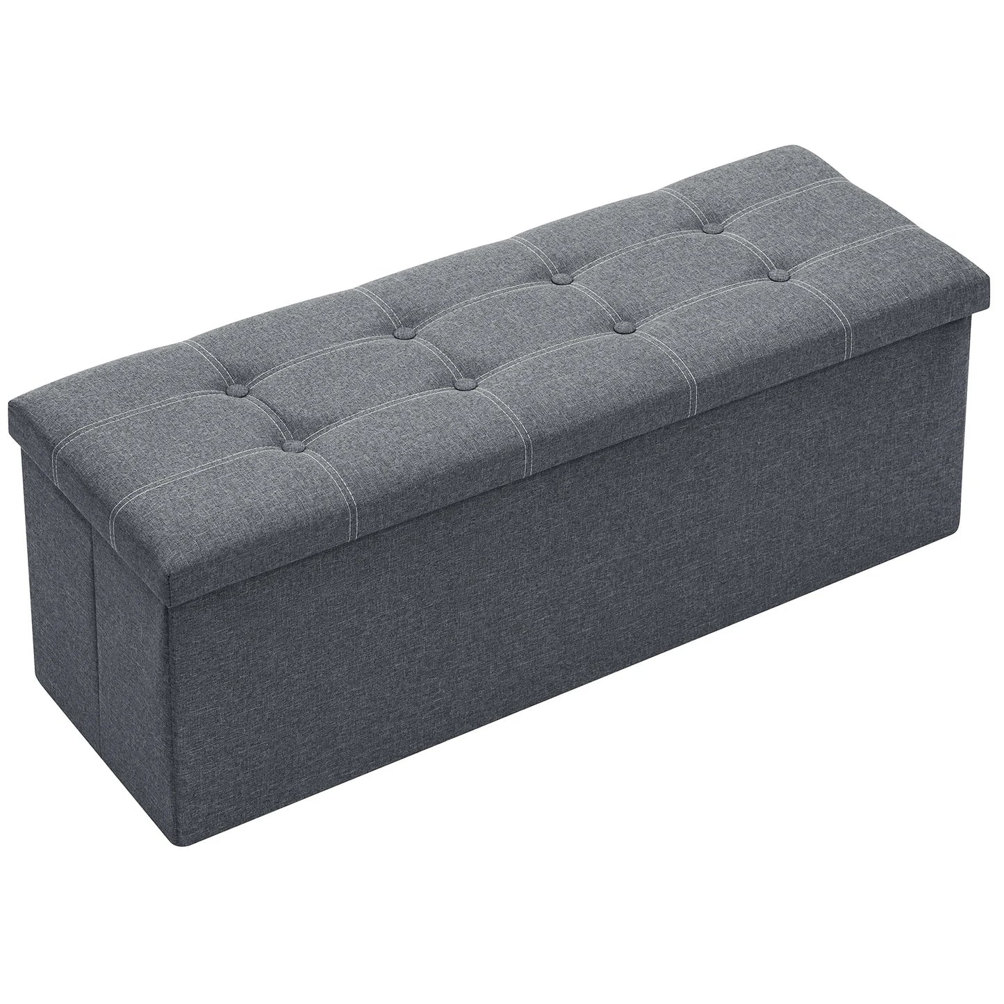 Hommpa Storage Ottoman Bench With Divider And Foot Stool