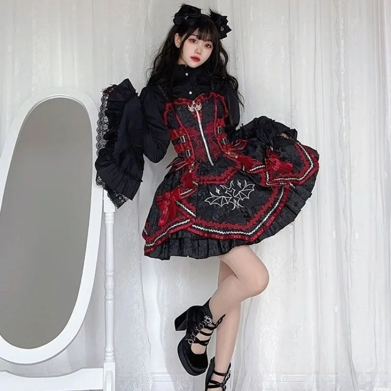 Benefit Mankind Gothic Lolita Lace Sleeve Blouse Ruffle