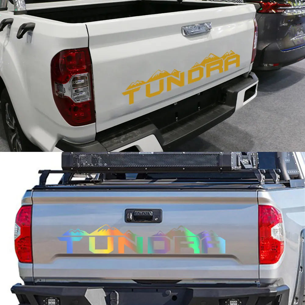 For Toyota Tundra Pickup Rear Tail Sticker Truck Graphics Tailgate Mountain Decor Decal Vinyl Film Cover Auto Tuning Accessories