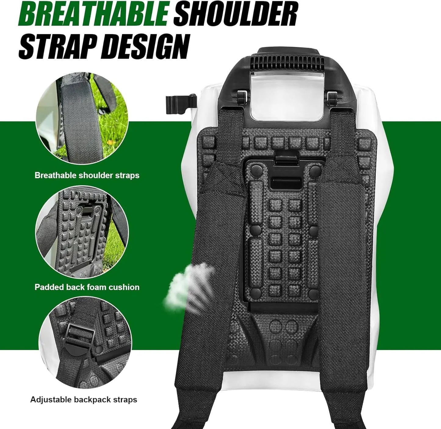 Backpack Sprayer 4 Gallon Battery Powered Garden Sprayer VaxMay Electric Sprayer Compatible with Makita 18V Battery