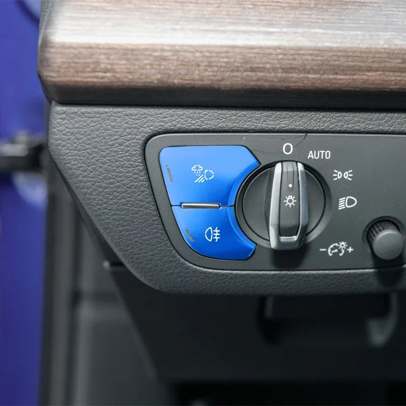 Audi A4 Q5 Console Multimedia Button Covers Decoration Stickers