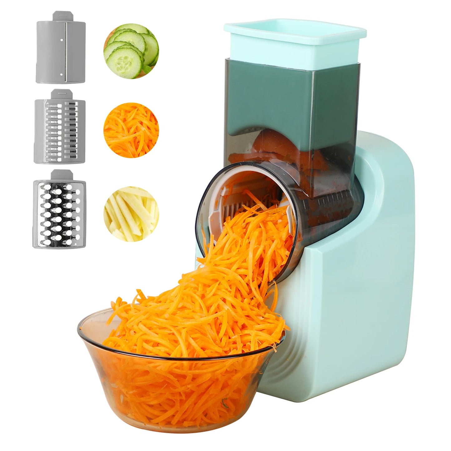 Electric Cheese Grater and Vegetable Slicer for Effortless Meal Prep