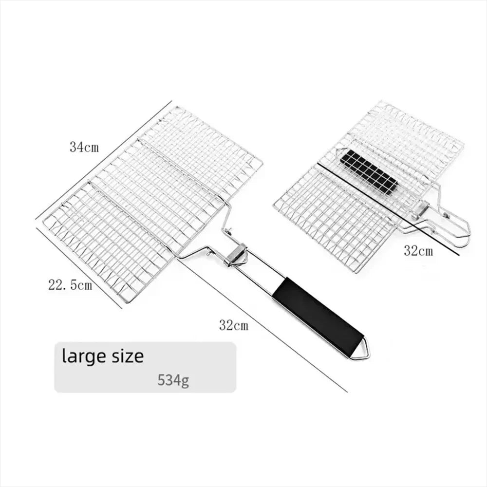 Stainless Steel Non Stick Grilling Basket for BBQ and Vegetables