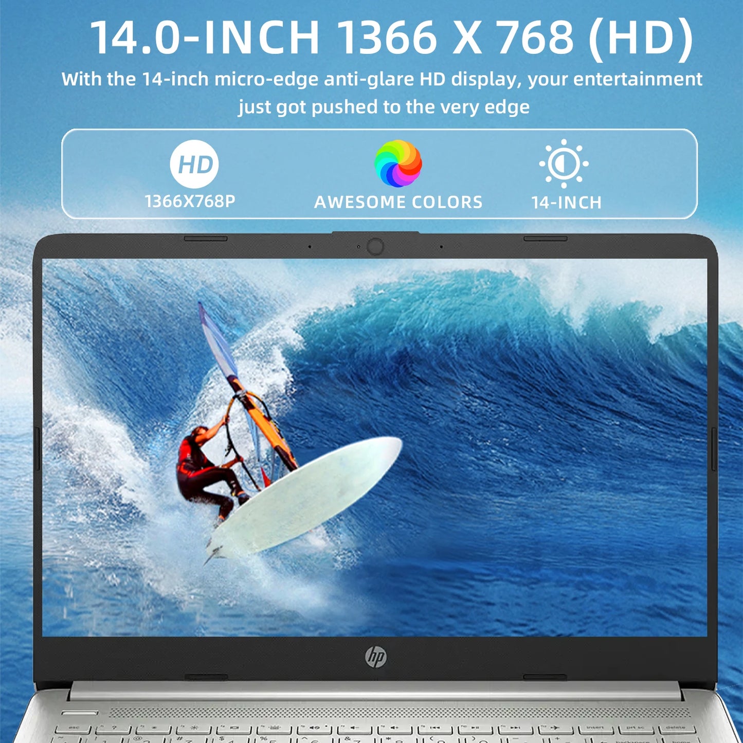 HP Business Laptop with Intel Celeron and 16GB RAM