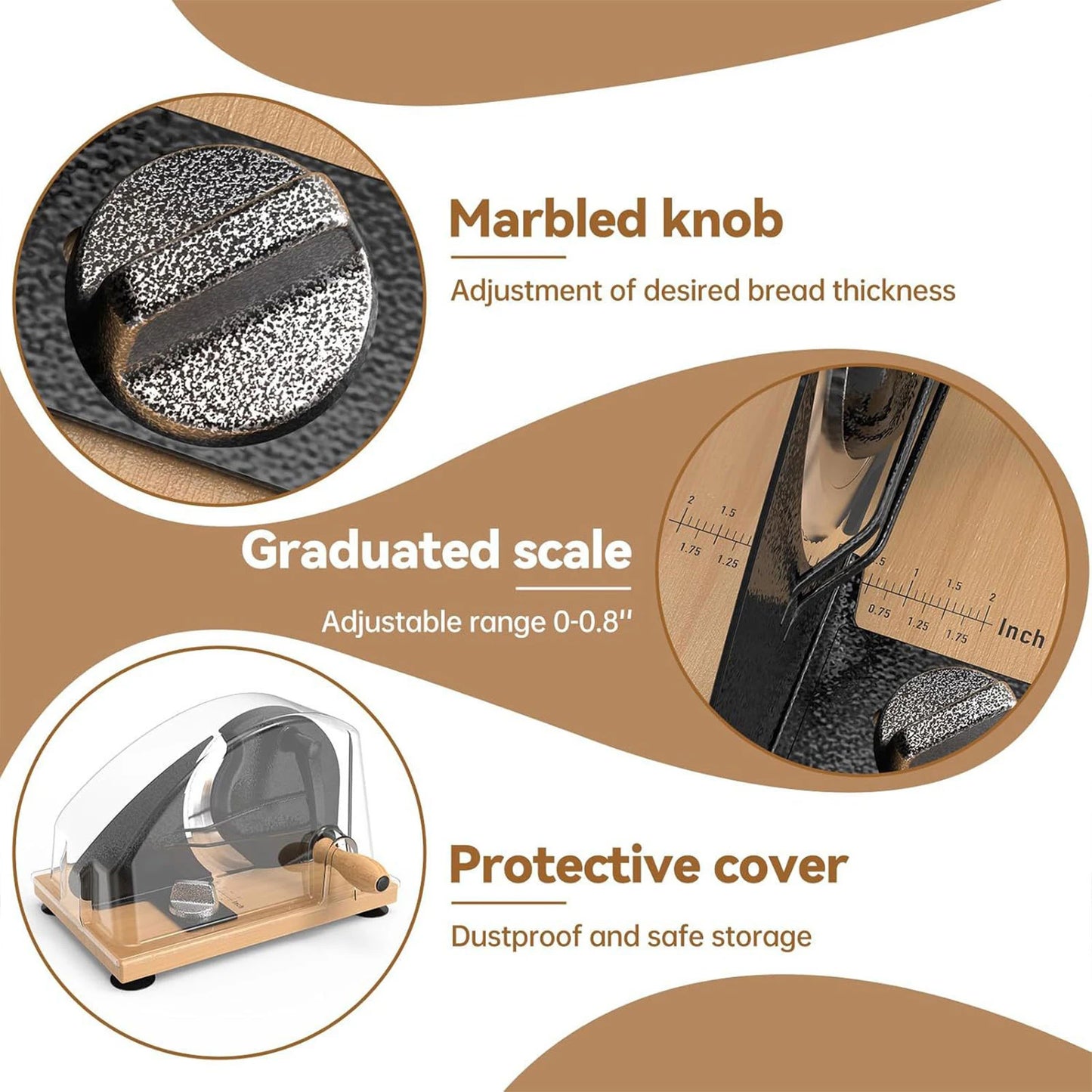 Choice Manual Bread Slicer Cast Iron Body Beech Wood Base