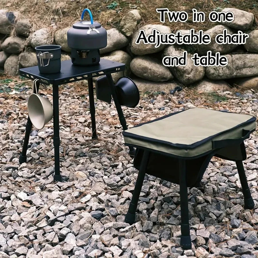Choice Outdoor Dual Use Table And Chair Liftable Stool