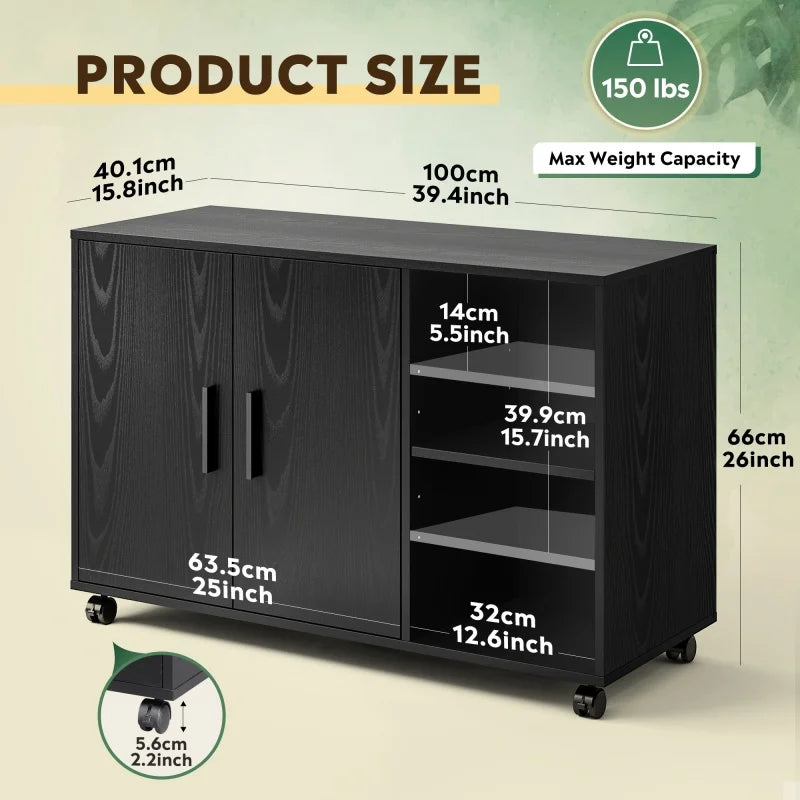 GALAXHERO Office Storage Cabinet With Doors Shelves