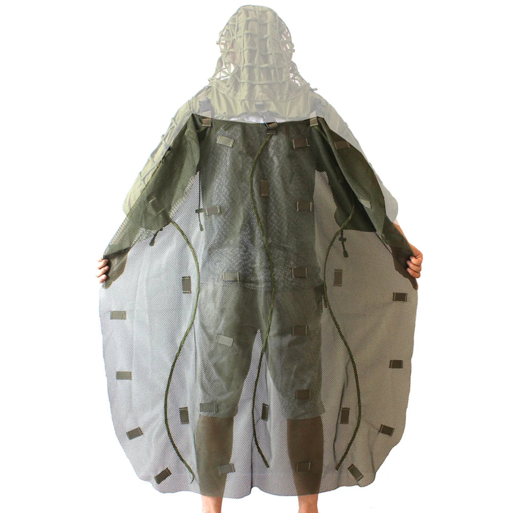 ROCOTACTICAL Ghillie Suit Viper Hood With 3D Leafy Stripes