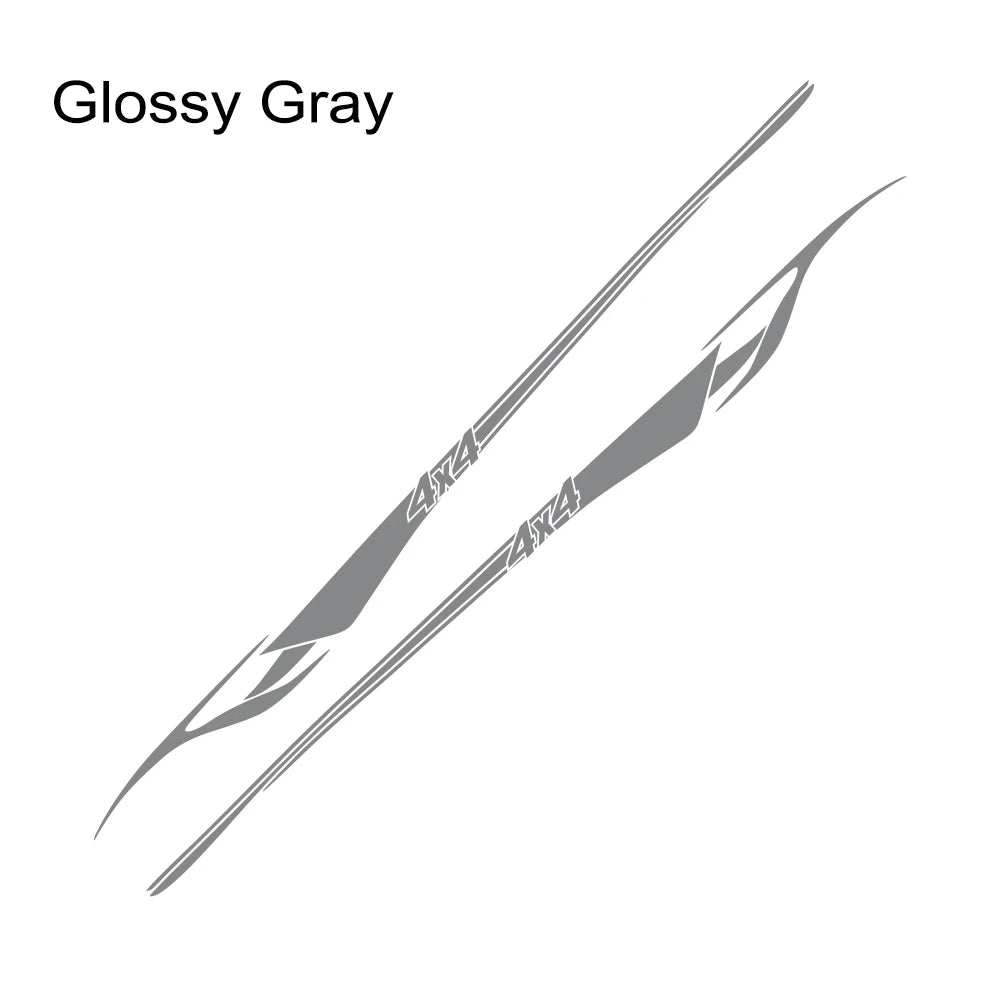 Car Body Decoration Stickers Reflective 2PCS Universal Pickup Car Door Side Sport Styling Stripe Vinyl Film Auto Accessories