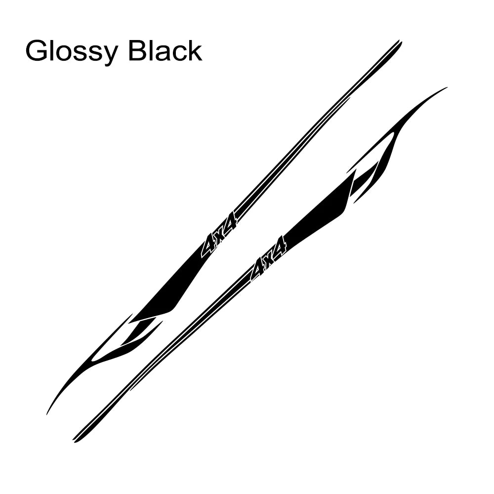 Car Body Decoration Stickers Reflective 2PCS Universal Pickup Car Door Side Sport Styling Stripe Vinyl Film Auto Accessories