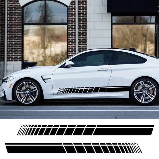 Car Side Skirt Sticker Long Stripe Vinyl Film Wrap DIY