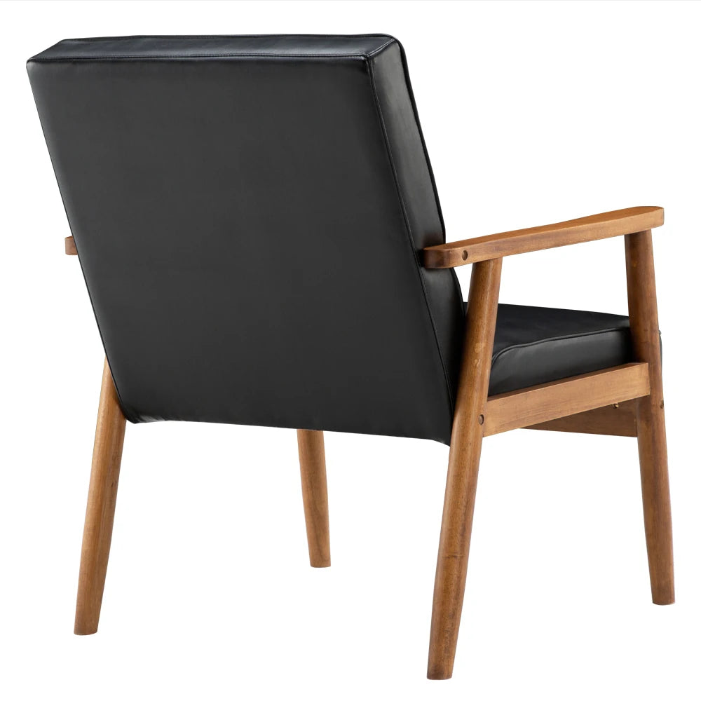 Retro Modern Wooden Single Chair for Stylish Living Room