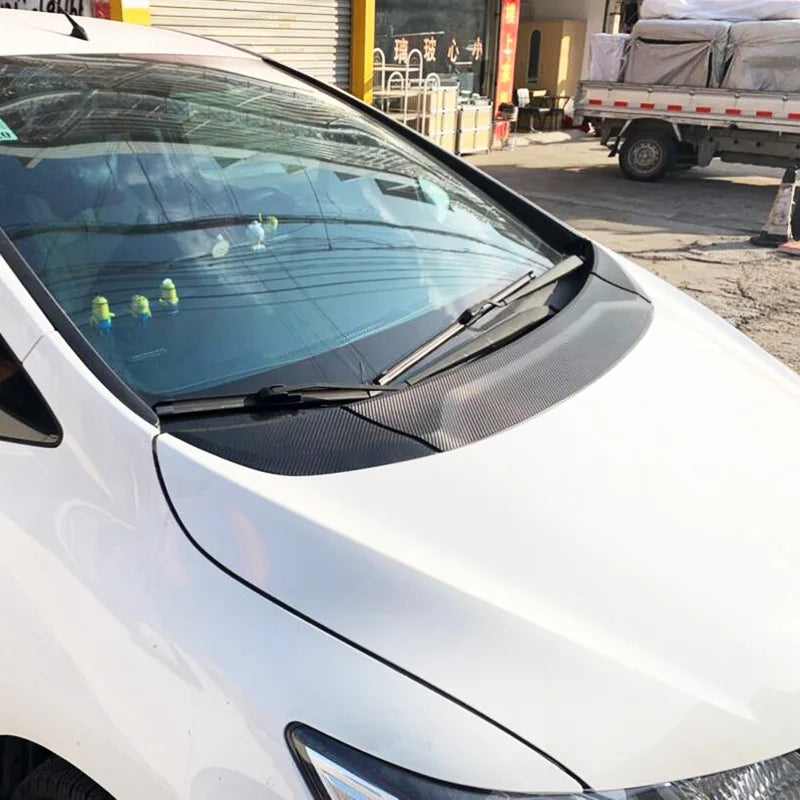 3D Carbon Fiber Vinyl Protective Film Engine Hood Decal Stickers For Honda Fit Jazz GK5 3rd Gen 2014 To 2020 Car Styling