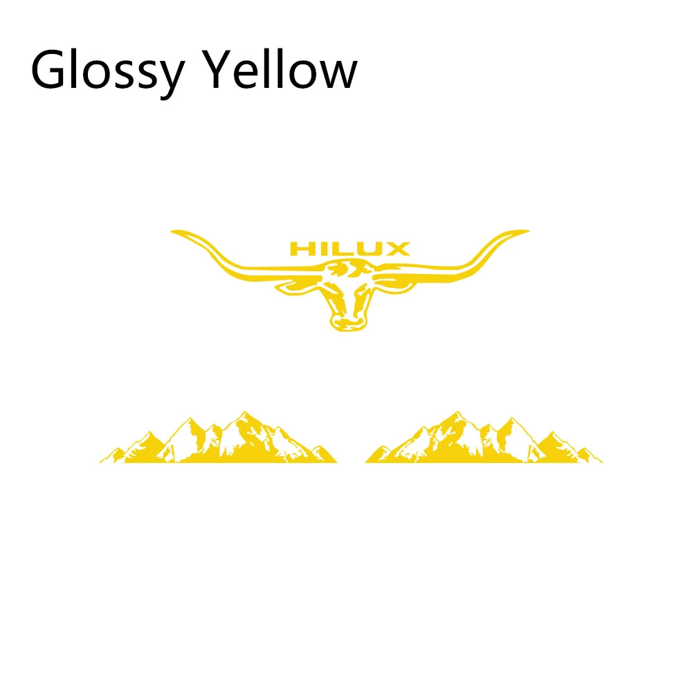 3PCS Car Stickers Auto Rear Trunk Vinyl Film Decal Sport Automobile Decoration Accessories For Toyota Hilux Revo Vigo