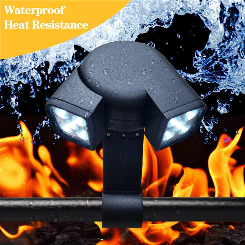 Double Head Heat Resistant LED Grill Lights for Night Fishing