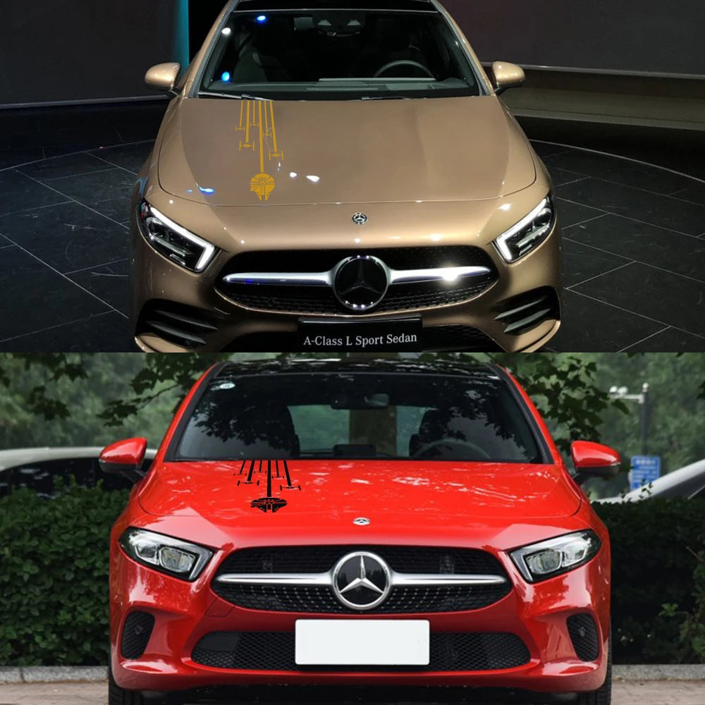 1 Set Car Hood Cover Stickers Auto Vinyl Film PVC Funny Decals Graphics DIY Styling Decoration Car Tuning Accessories