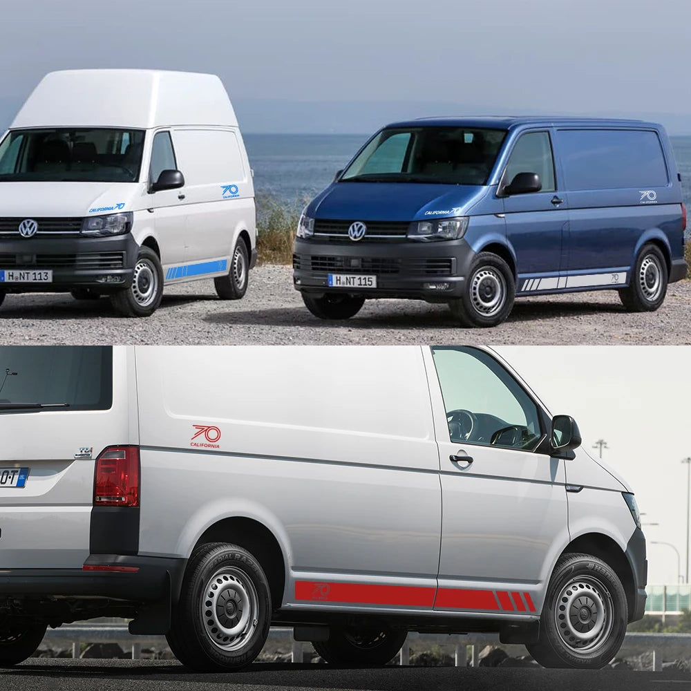 Car Body Tuning Decor Stickers Side Stripe Decal Auto Exterior Accessories for Volkswagen Multivan T5 T6 California Edition