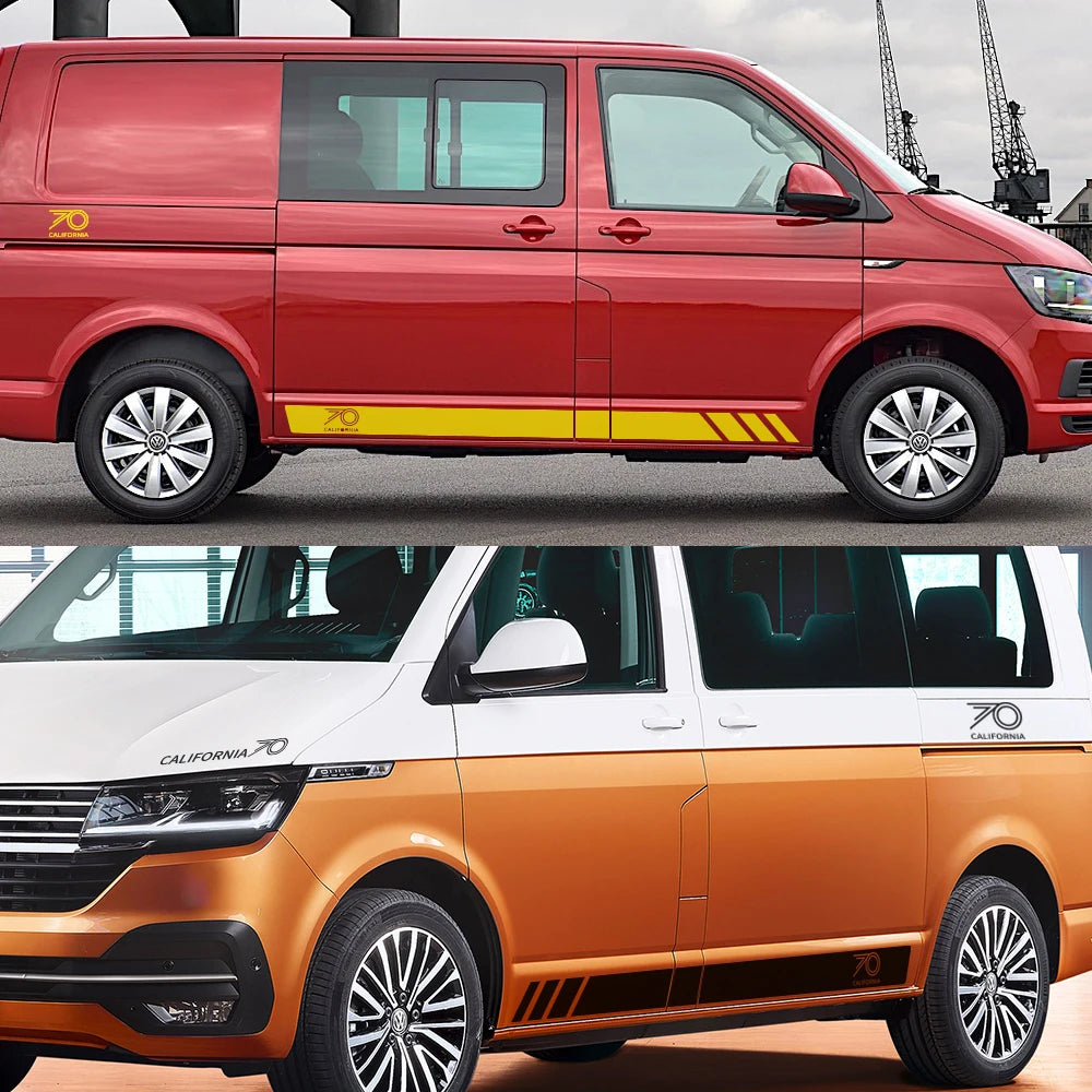 Car Body Tuning Decor Stickers Side Stripe Decal Auto Exterior Accessories for Volkswagen Multivan T5 T6 California Edition