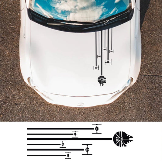 1 Set Car Hood Cover Stickers Auto Vinyl Film PVC Funny Decals Graphics DIY Styling Decoration Car Tuning Accessories