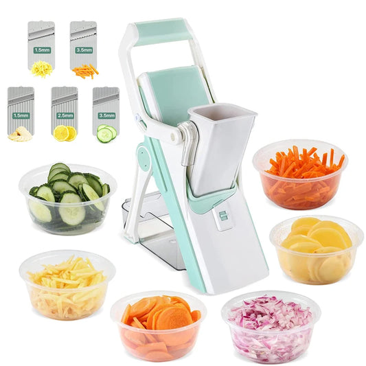 Adjustable Stainless Steel Mandoline Slicer for Easy Vegetable Cutting