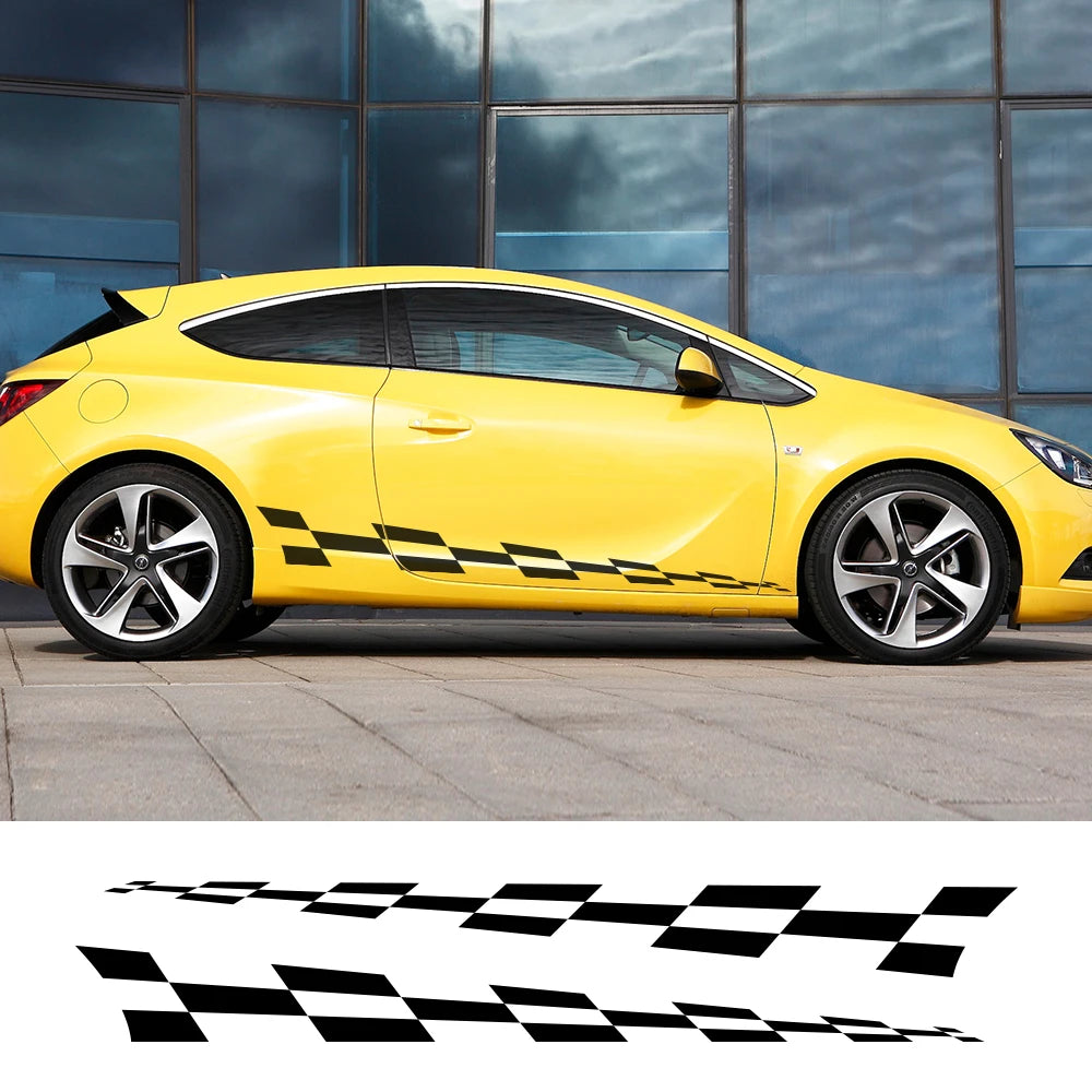 2PCS Universal Car Body Decor Sticker Sport Styling Decal Auto Accessories for Suzuki Volvo Tesla Skoda VW Volkswagen Toyota