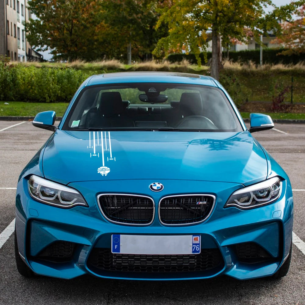 1 Set Car Hood Cover Stickers Auto Vinyl Film PVC Funny Decals Graphics DIY Styling Decoration Car Tuning Accessories