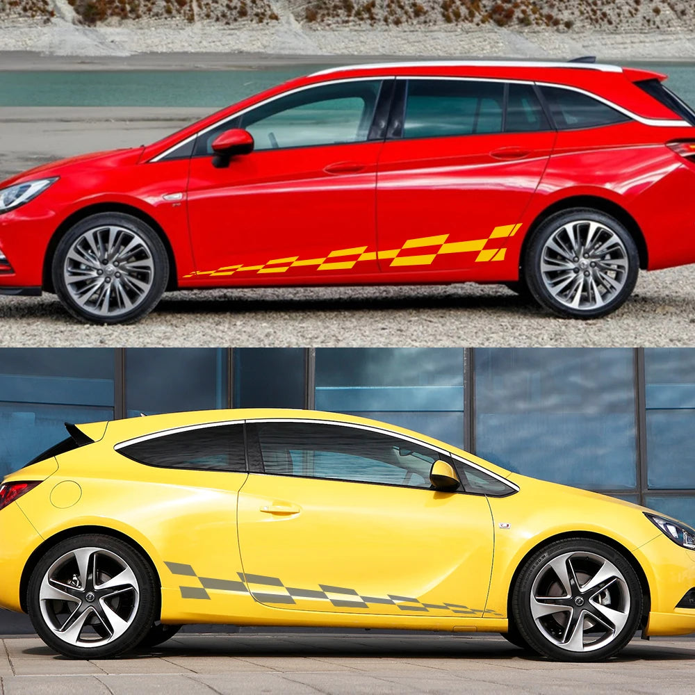 2PCS Universal Car Body Decor Sticker Sport Styling Decal Auto Accessories for Suzuki Volvo Tesla Skoda VW Volkswagen Toyota