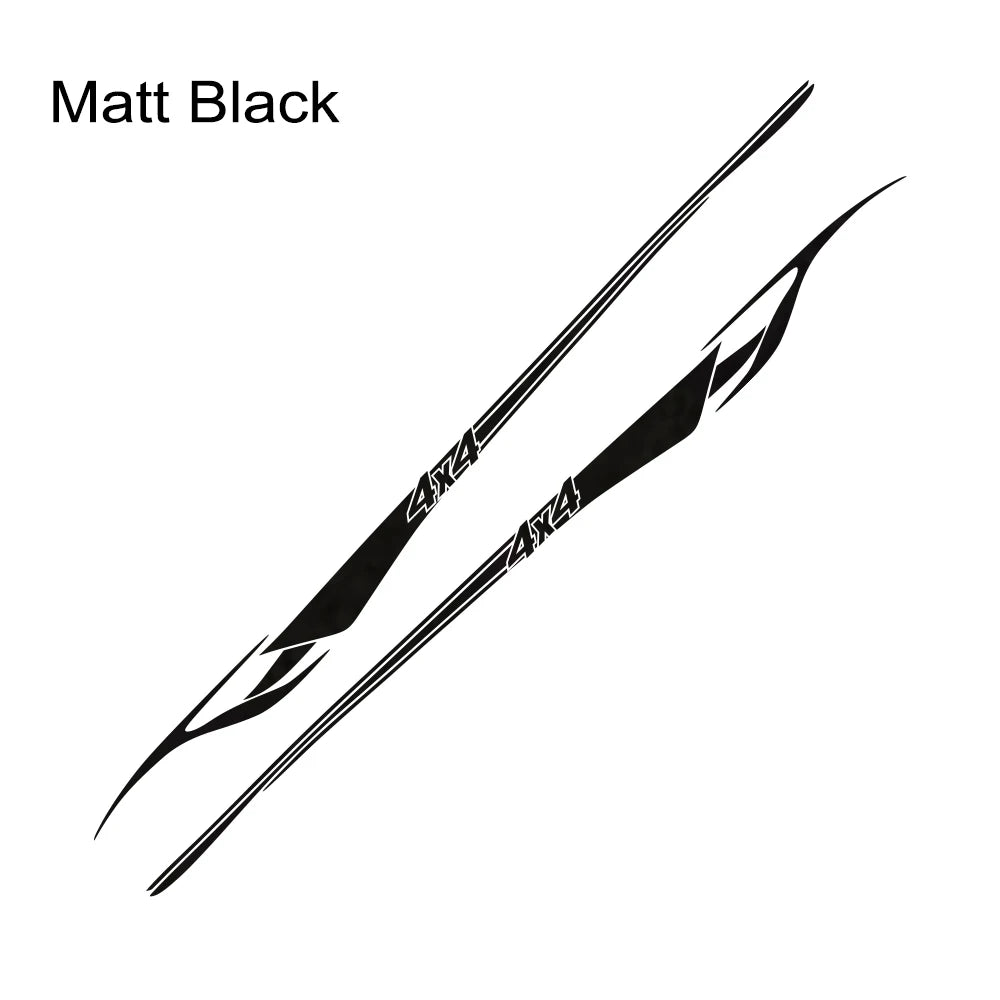 Car Body Decoration Stickers Reflective 2PCS Universal Pickup Car Door Side Sport Styling Stripe Vinyl Film Auto Accessories