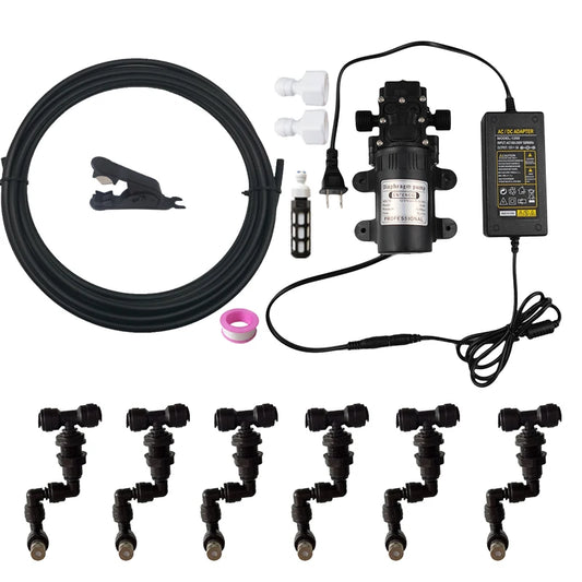 Reptile Fogger Silent Pump Misting Spray System Kit Nebulizer for Greenhouse Garden Irrigation and Terrarium Spraying Device