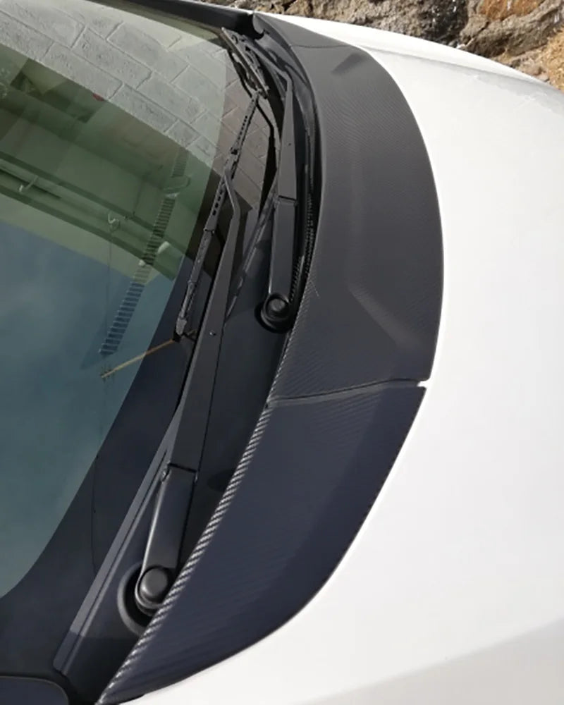 3D Carbon Fiber Vinyl Protective Film Engine Hood Decal Stickers For Honda Fit Jazz GK5 3rd Gen 2014 To 2020 Car Styling