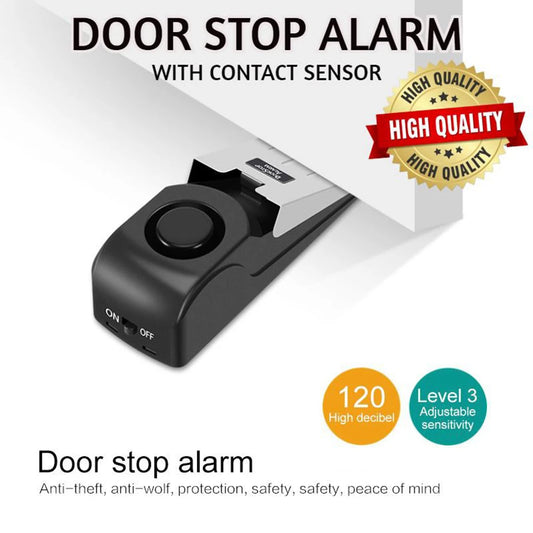 Door Stopper Alarm Siren Wedge For Anti Break In Safety