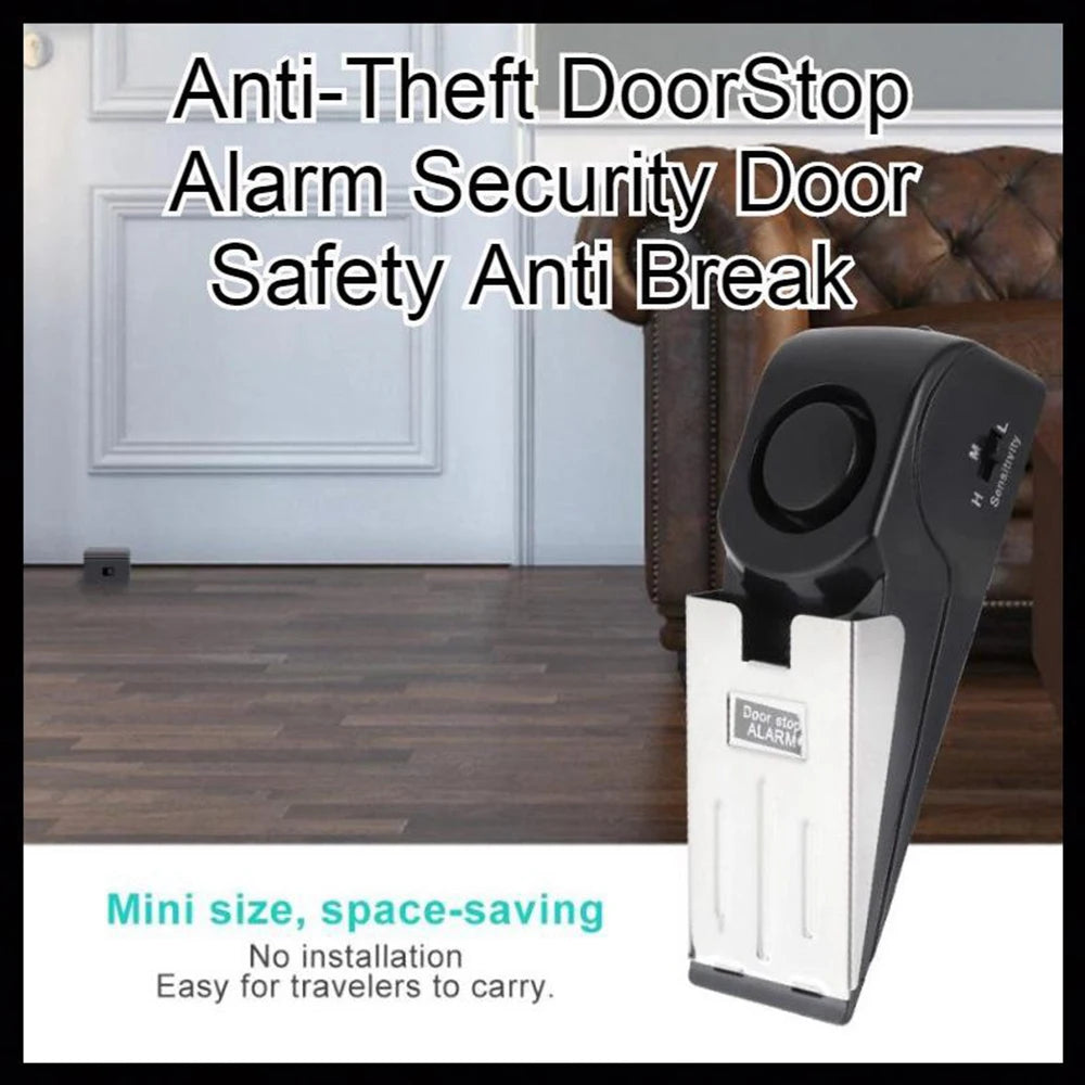 Door Stopper Alarm Siren Wedge For Anti Break In Safety