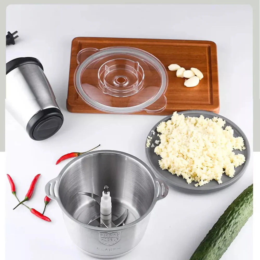 Electric Stainless Steel Meat Grinder And Food Processor Chopper