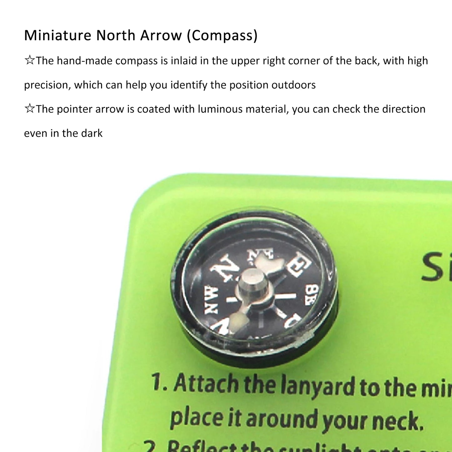 Pocket Survival Tool Kit With Signal Mirror Whistle Rope Compass