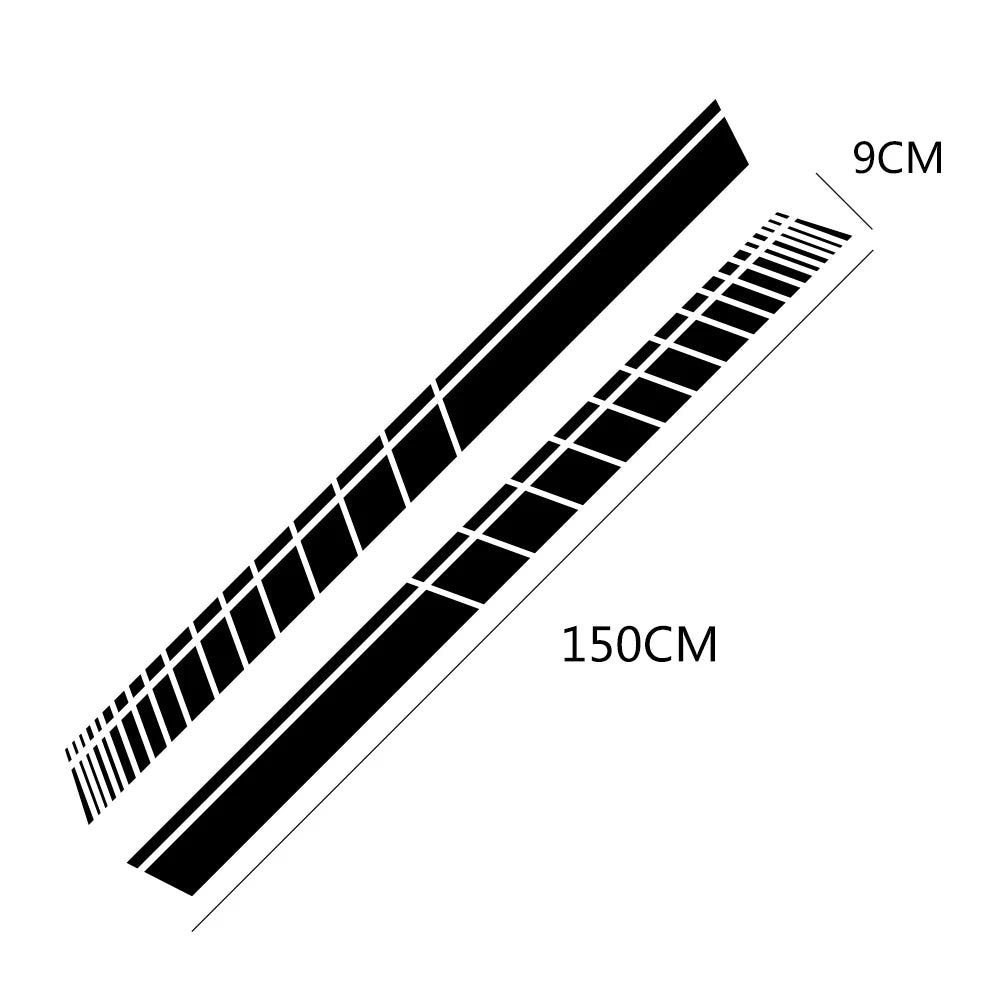 Car Side Skirt Sticker Long Stripe Vinyl Film Wrap DIY