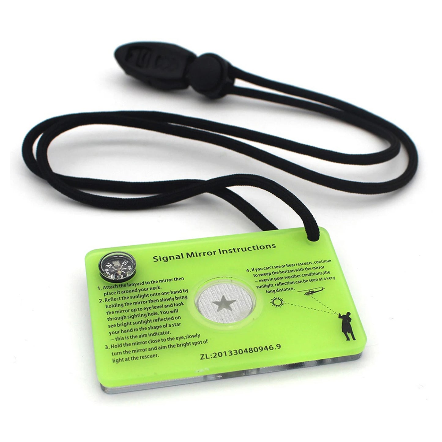 Pocket Survival Tool Kit With Signal Mirror Whistle Rope Compass