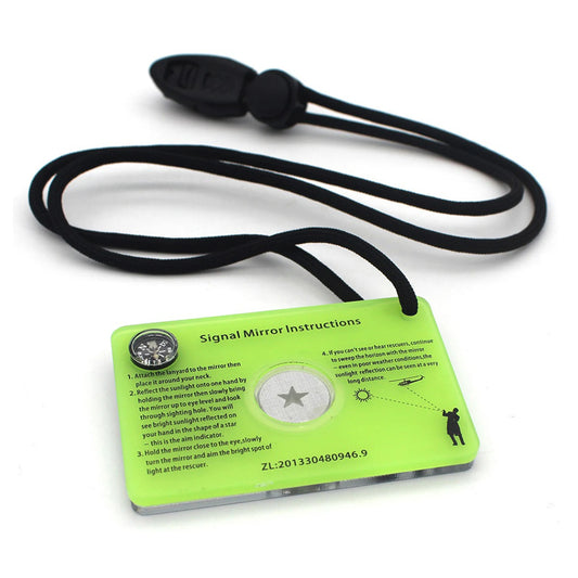 Pocket Survival Tool Kit With Signal Mirror Whistle Rope Compass