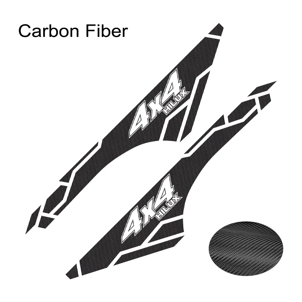 2PCS Vinyl Film Car Stickers for Toyota Hilux Revo Vigo 4x4 Auto Body Decor Accessories