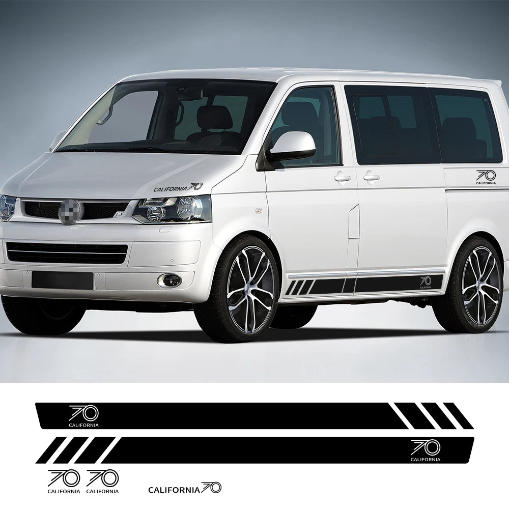 Car Body Tuning Decor Stickers Side Stripe Decal Auto Exterior Accessories for Volkswagen Multivan T5 T6 California Edition