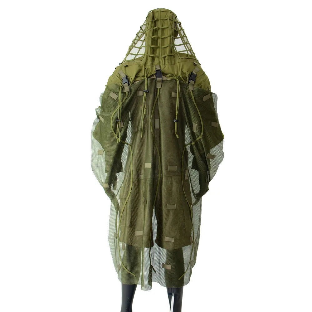 ROCOTACTICAL Tactical Ghillie Suit Viper Hood With 3D Leafy Stripes