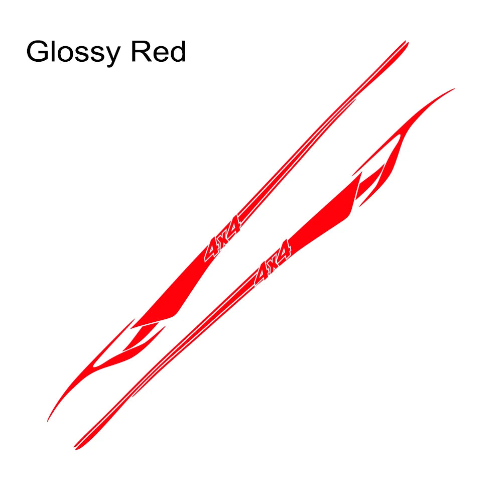 Car Body Decoration Stickers Reflective 2PCS Universal Pickup Car Door Side Sport Styling Stripe Vinyl Film Auto Accessories