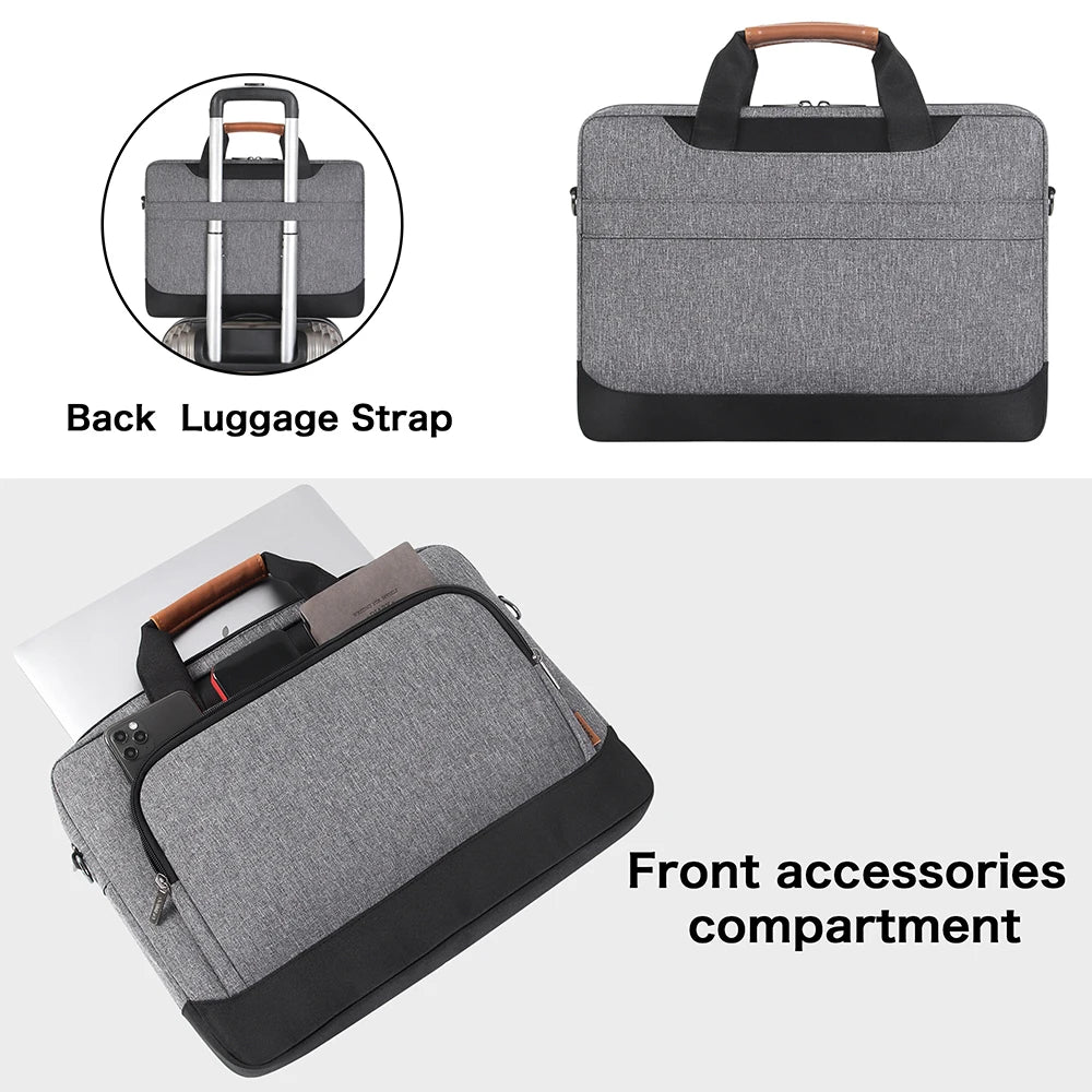 Water-Resistant Laptop Sleeve With Shoulder Strap For Notebooks