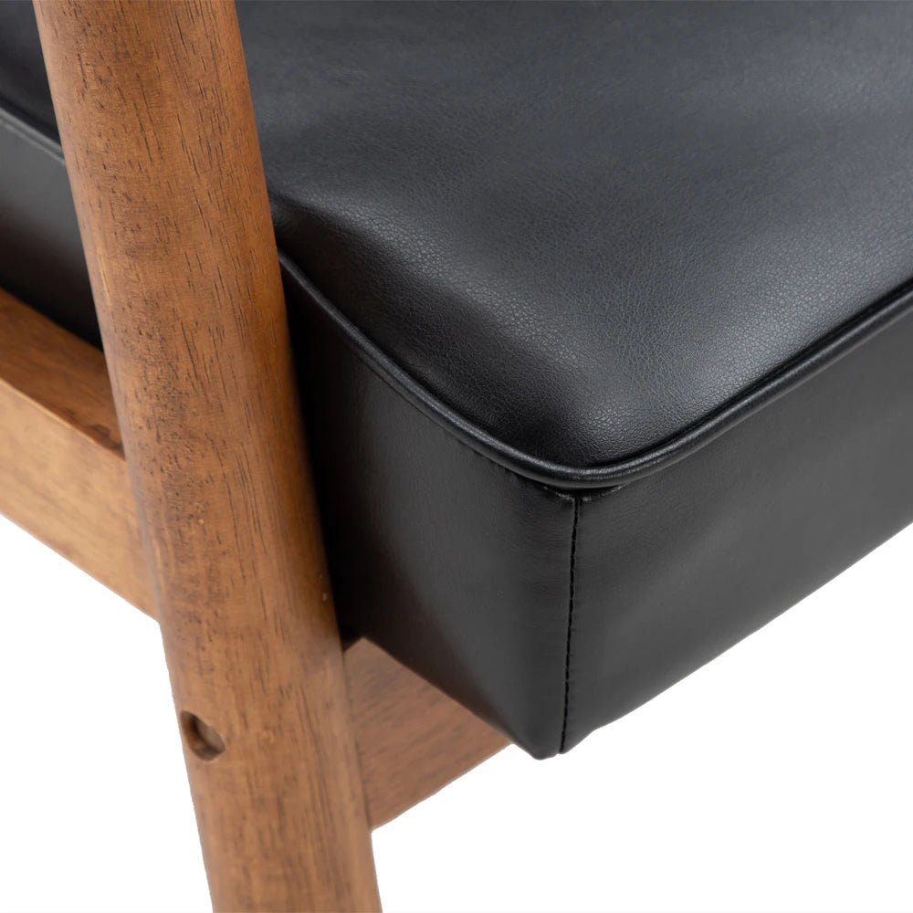 Retro Modern Wooden Single Chair for Stylish Living Room